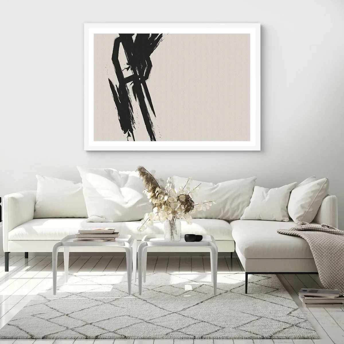 Poster in einem weißen Rahmen - Unaufhaltsamer Trieb - 50x40 cm