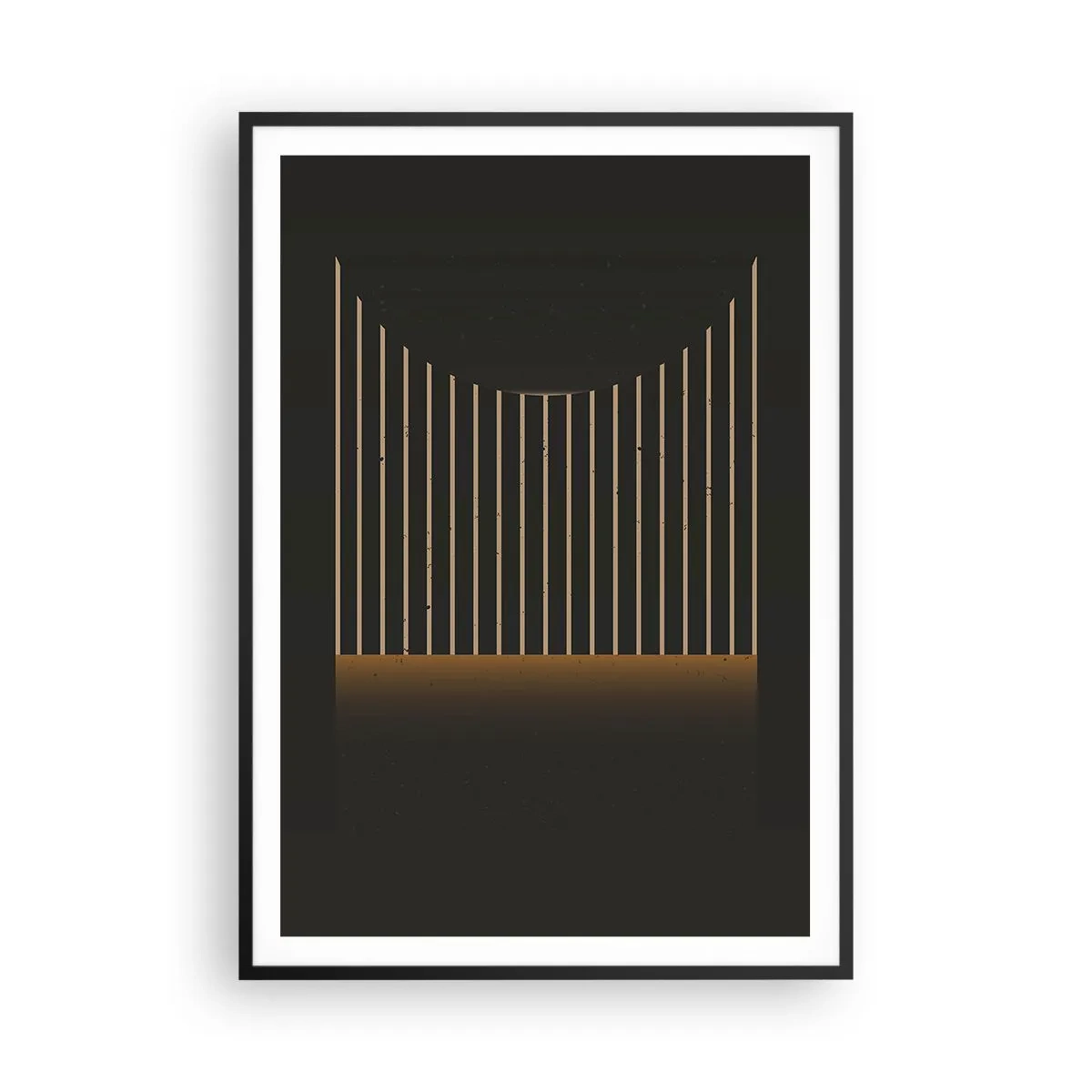 Poster in einem schwarzem Rahmen - Die Dunkelheit erkunden - 70x100 cm
