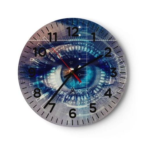 Wanduhr - Glasuhr - Du denkst du kennst mich - 30x30 cm