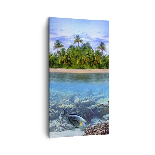 Bild auf Leinwand - Leinwandbild - Heavenly Island lädt dich ein - 45x80 cm