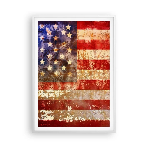 Poster in einem weißen Rahmen - Ruhm verblasst nicht - 70x100 cm