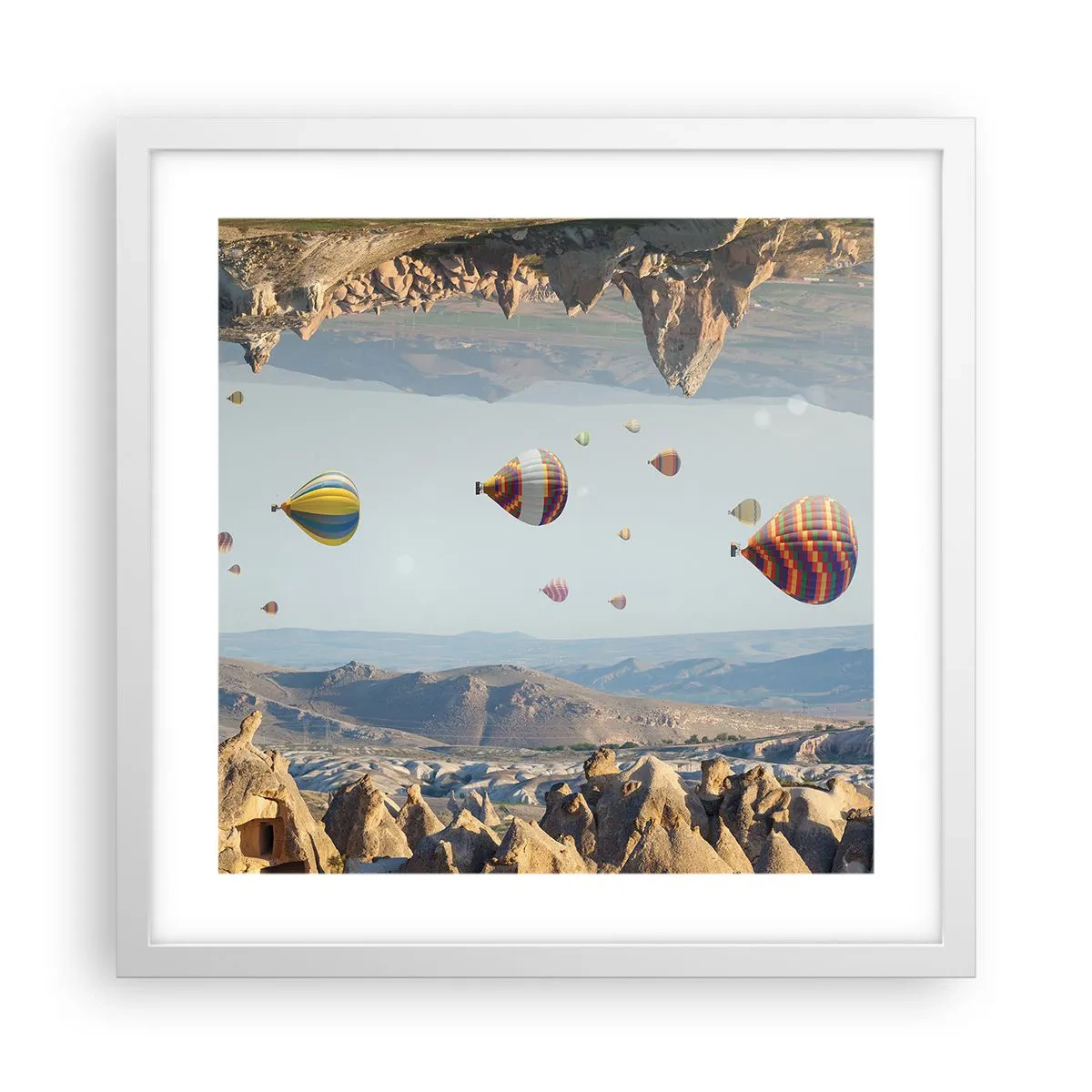 Poster in einem weißen Rahmen - Hier ist alles möglich - 40x40 cm