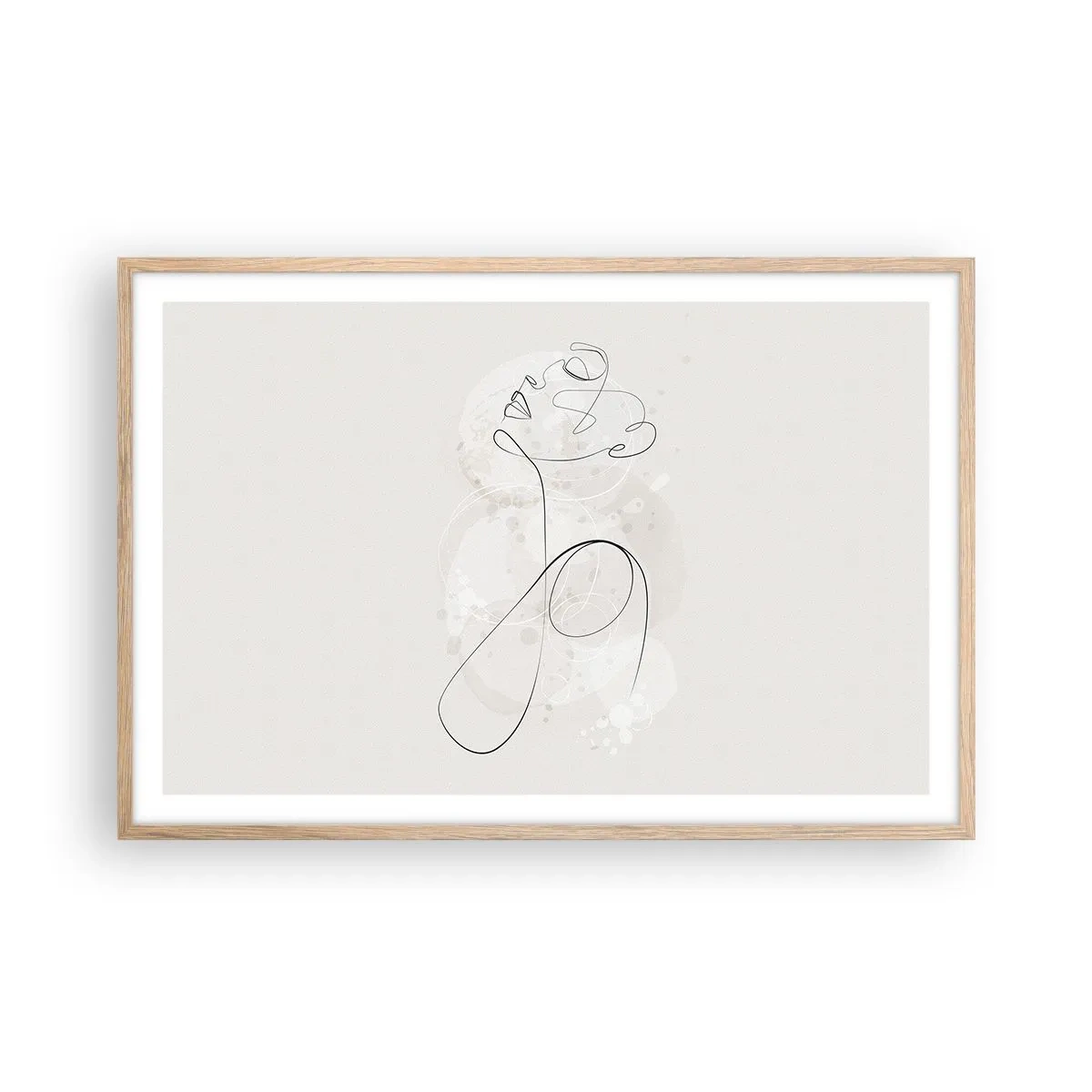 Poster in einem Rahmen aus heller Eiche - Die Spirale der Schönheit - 91x61 cm