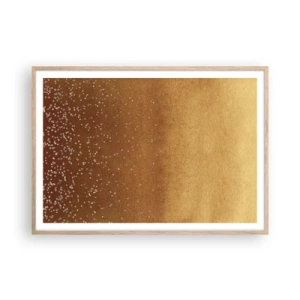 Poster in einem Rahmen aus heller Eiche - Die Geburt des Lichts - 100x70 cm