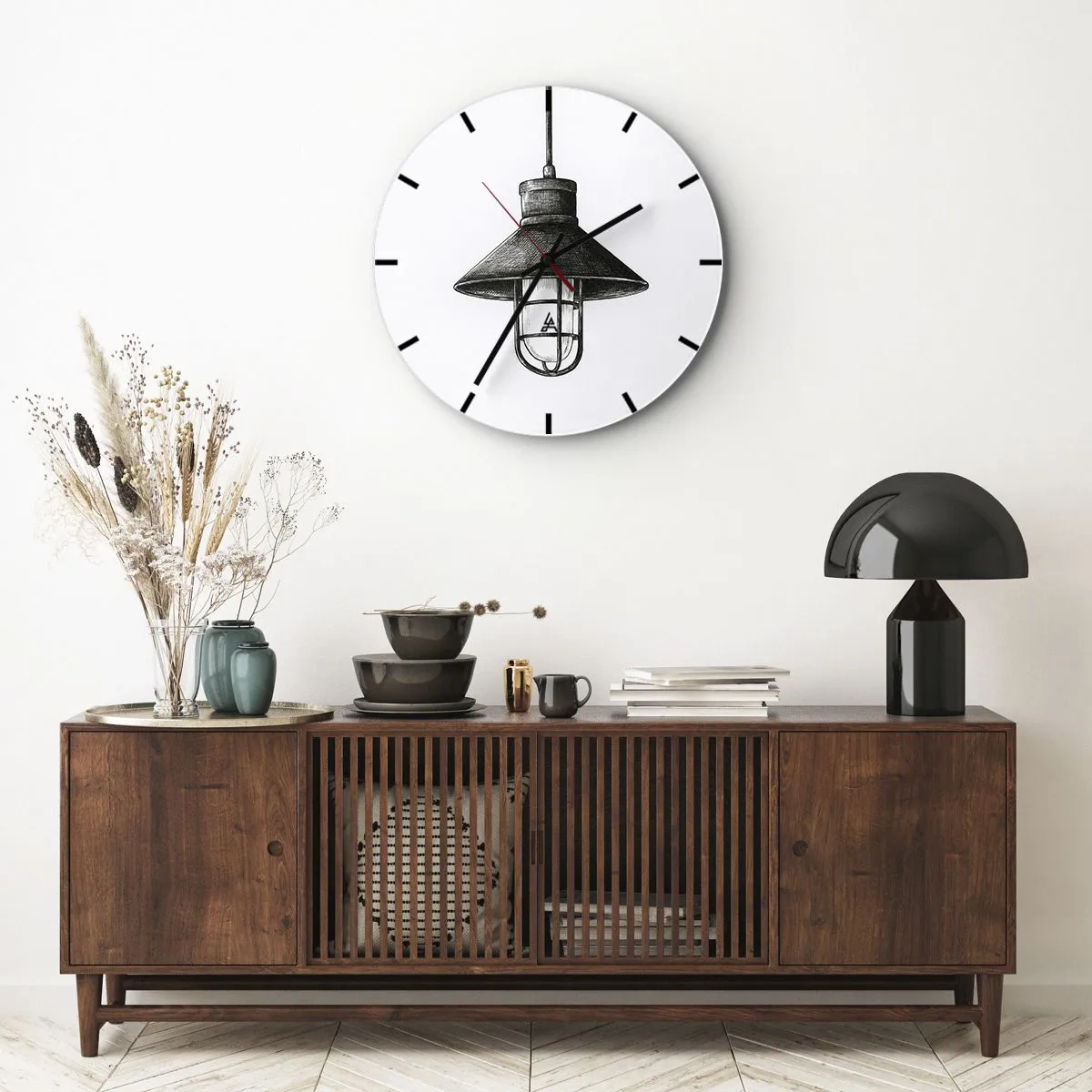 Wanduhr - Glasuhr - Wie vor Jahren… - 40x40 cm