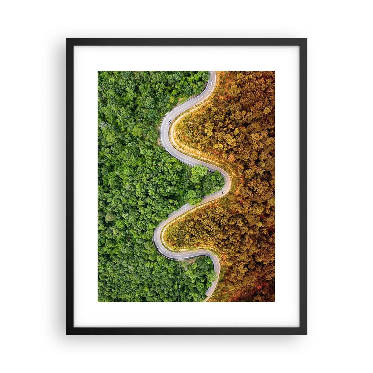 Poster in einem schwarzem Rahmen - Grenzen und Durchbrüche - 40x50 cm