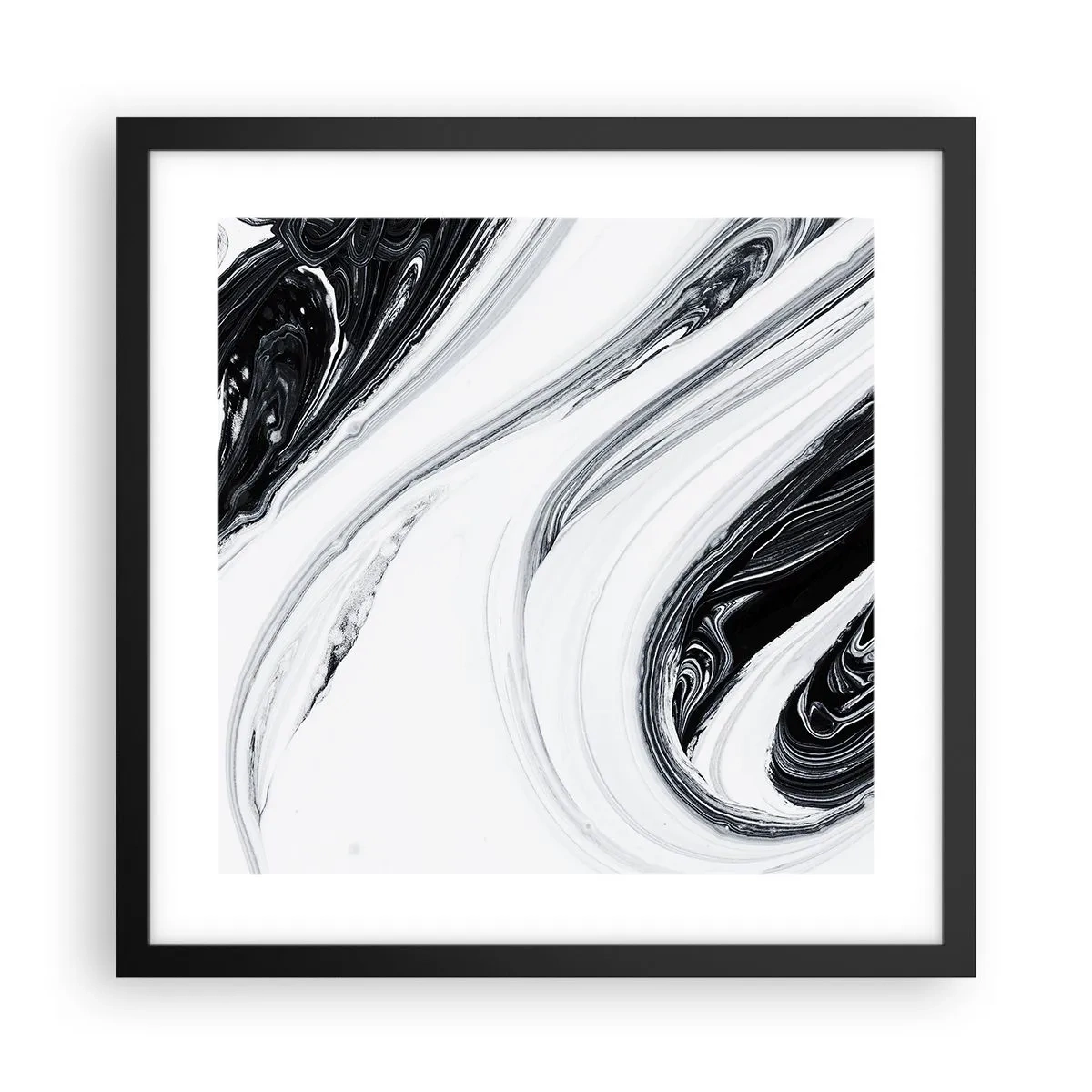 Poster in einem schwarzem Rahmen - Kombination aus Gegensätzen - 40x40 cm