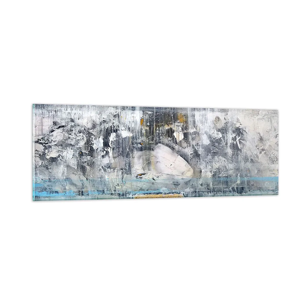 Glasbild - Bild auf glas - Wie auf Eis, wie nach Dezember - 90x30 cm