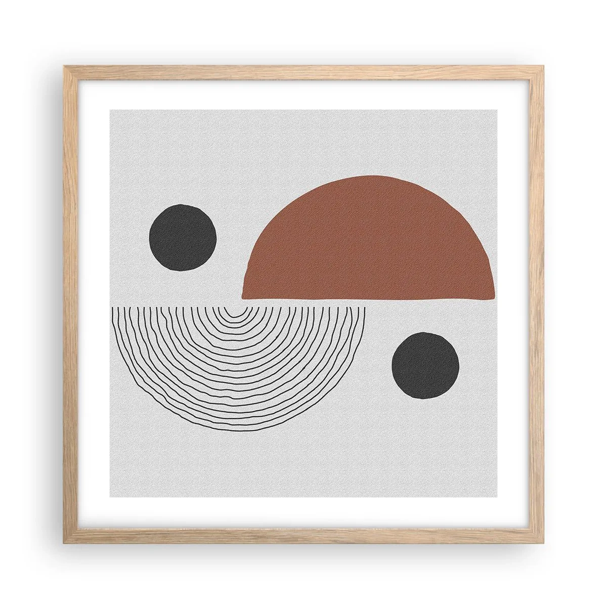 Poster in einem Rahmen aus heller Eiche - Perfektion des Rades - 50x50 cm