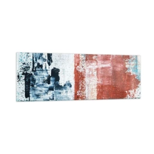 Glasbild - Bild auf glas - Fünfzig-Fünfzig abstrakt - 90x30 cm