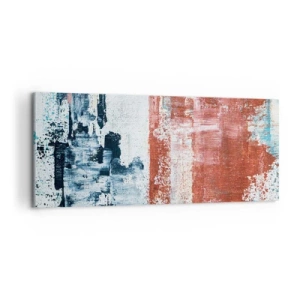 Bild auf Leinwand - Leinwandbild - Fünfzig-Fünfzig abstrakt - 100x40 cm