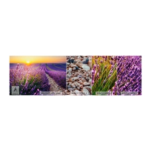 Fototapeten Muster Selbstklebend Deluxe Sticker - Duftende Kornfelder - Landschaft, Lavendelfeld, Provence - 100x30 cm