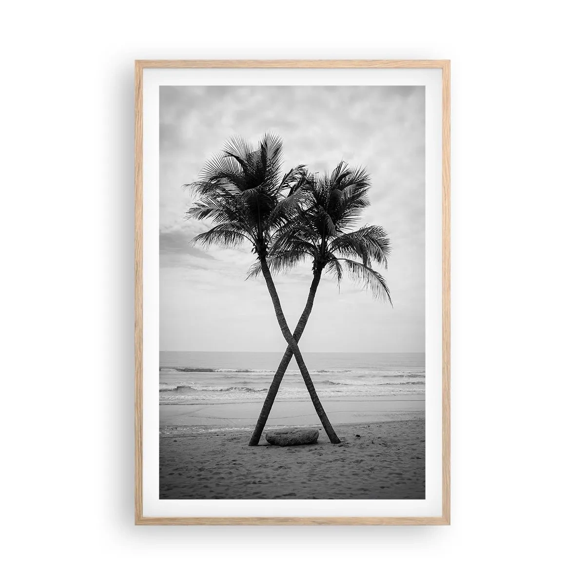 Poster in einem Rahmen aus heller Eiche - Sie spürte eine Präsenz - 61x91 cm