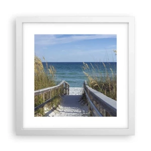 Poster in einem weißen Rahmen - In der Sonne, im Wind - 30x30 cm