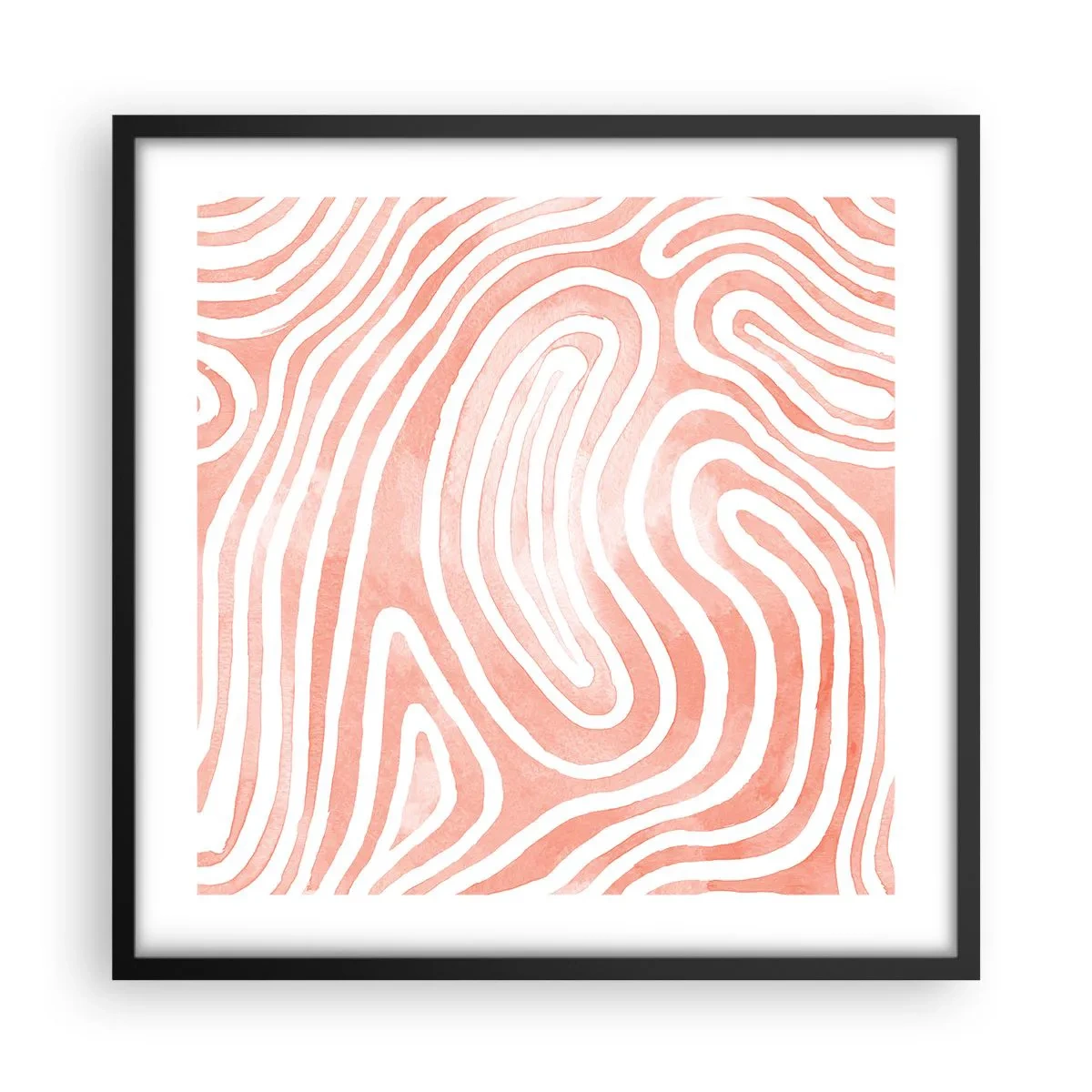 Poster in einem schwarzem Rahmen - Im Korallenlabyrinth - 50x50 cm