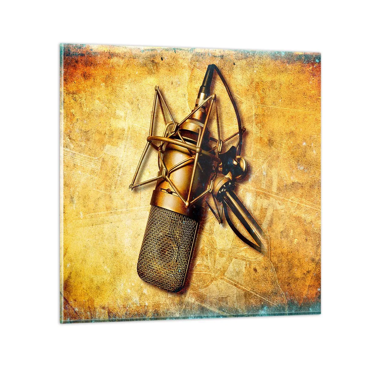 Glasbild - Bild auf glas - Die goldenen Jahre des Radios - 70x70 cm