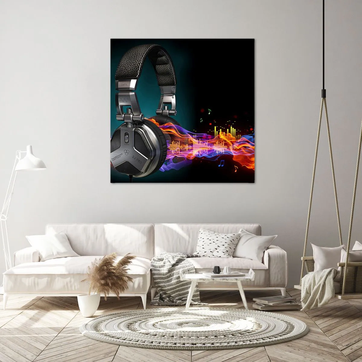 Bild auf Leinwand - Leinwandbild - Feuer der Musik - 30x30 cm
