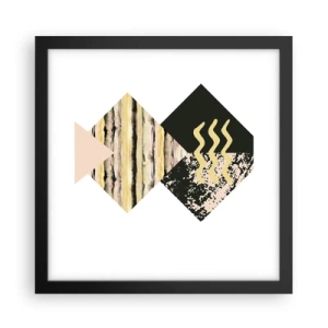 Poster in einem schwarzem Rahmen - Es ist nicht so einfach - 30x30 cm