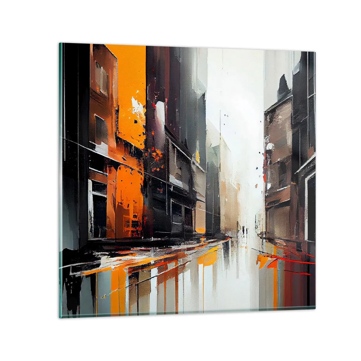 Glasbild - Bild auf glas - Regnerischer Tag - 40x40 cm