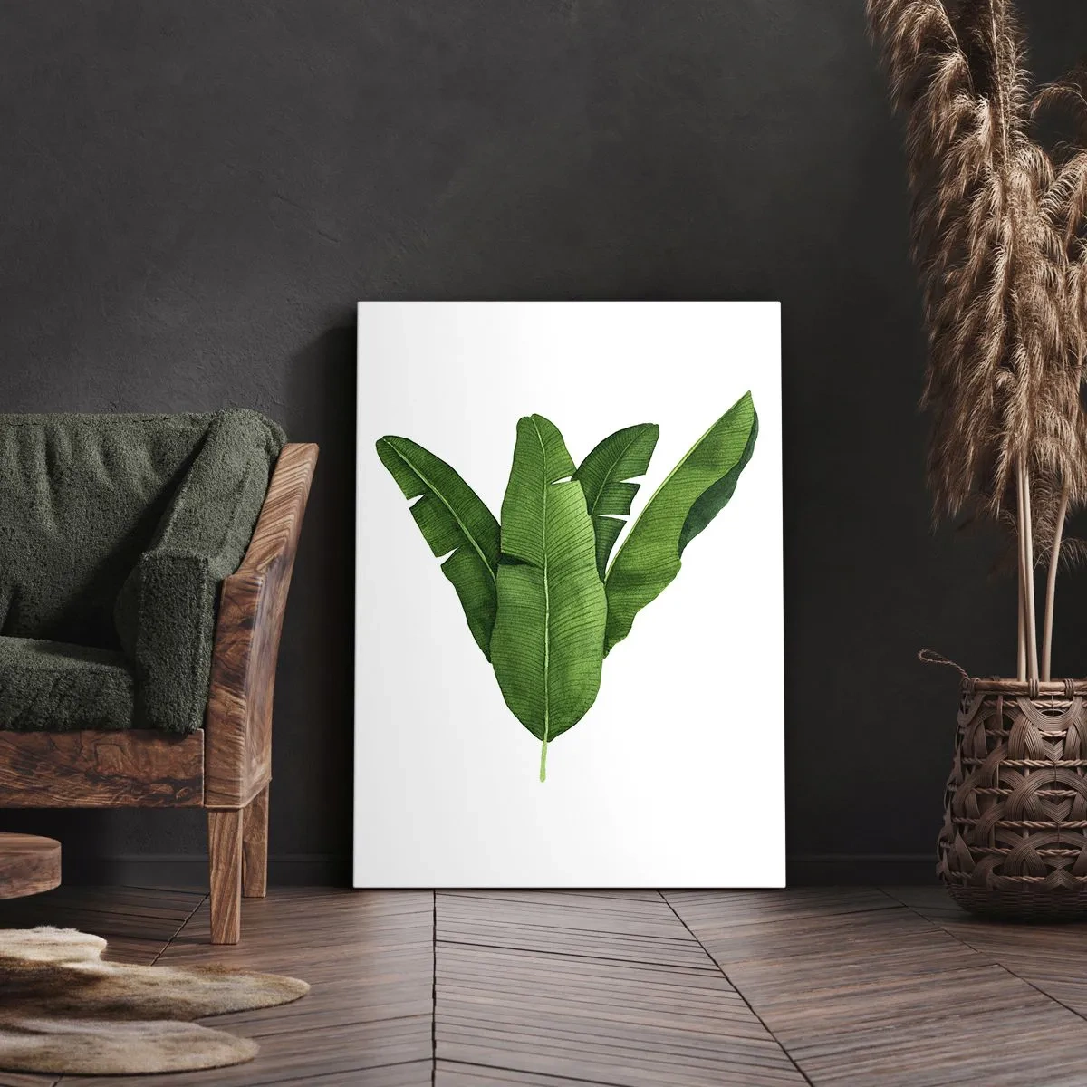 Bild auf Leinwand - Leinwandbild - Grüne Symmetrie - 65x120 cm