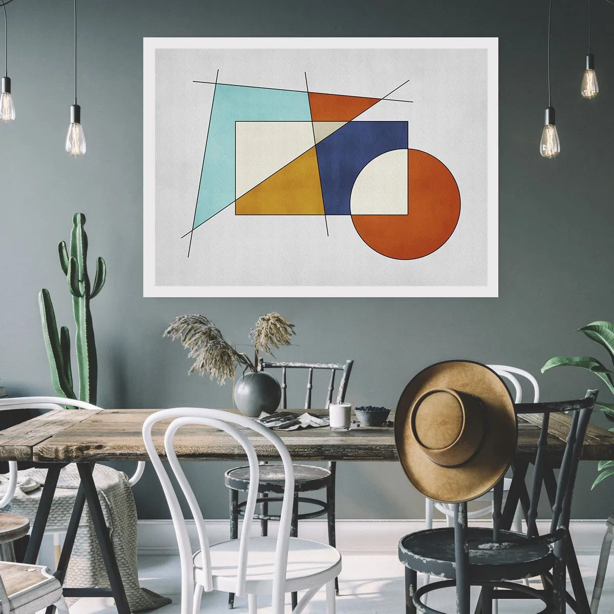 Poster - Abstraktion: modernistisches Spiel - 70x50 cm