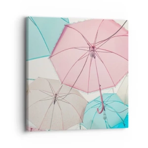 Bild auf Leinwand - Leinwandbild - Mal Sonne, mal Regen - 30x30 cm