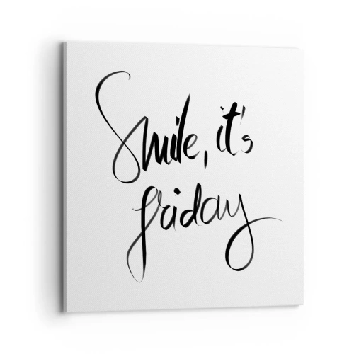 Bild auf Leinwand - Leinwandbild - Echte Freude - 70x70 cm