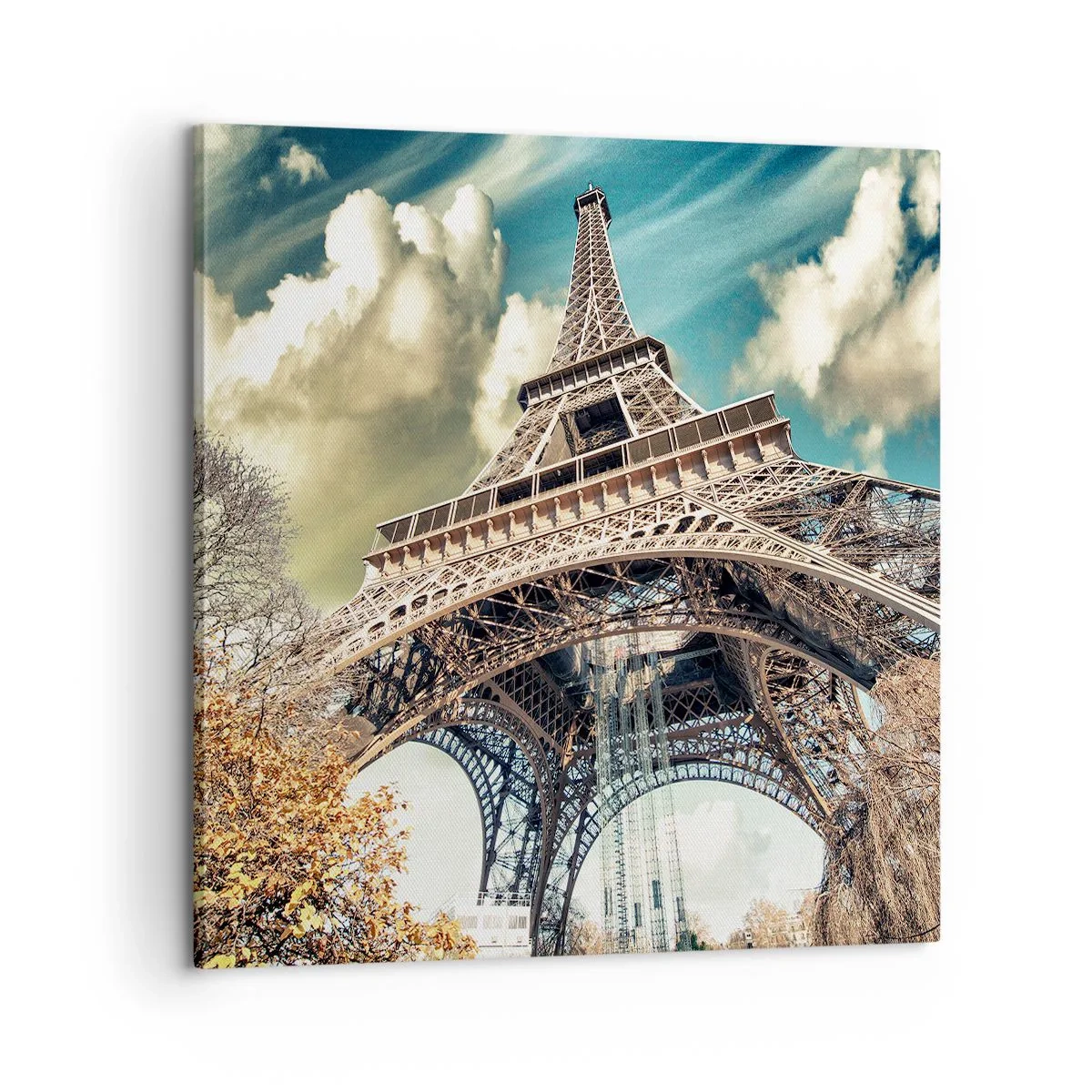 Bild auf Leinwand - Leinwandbild - Und im Herbst in Paris ... - 60x60 cm