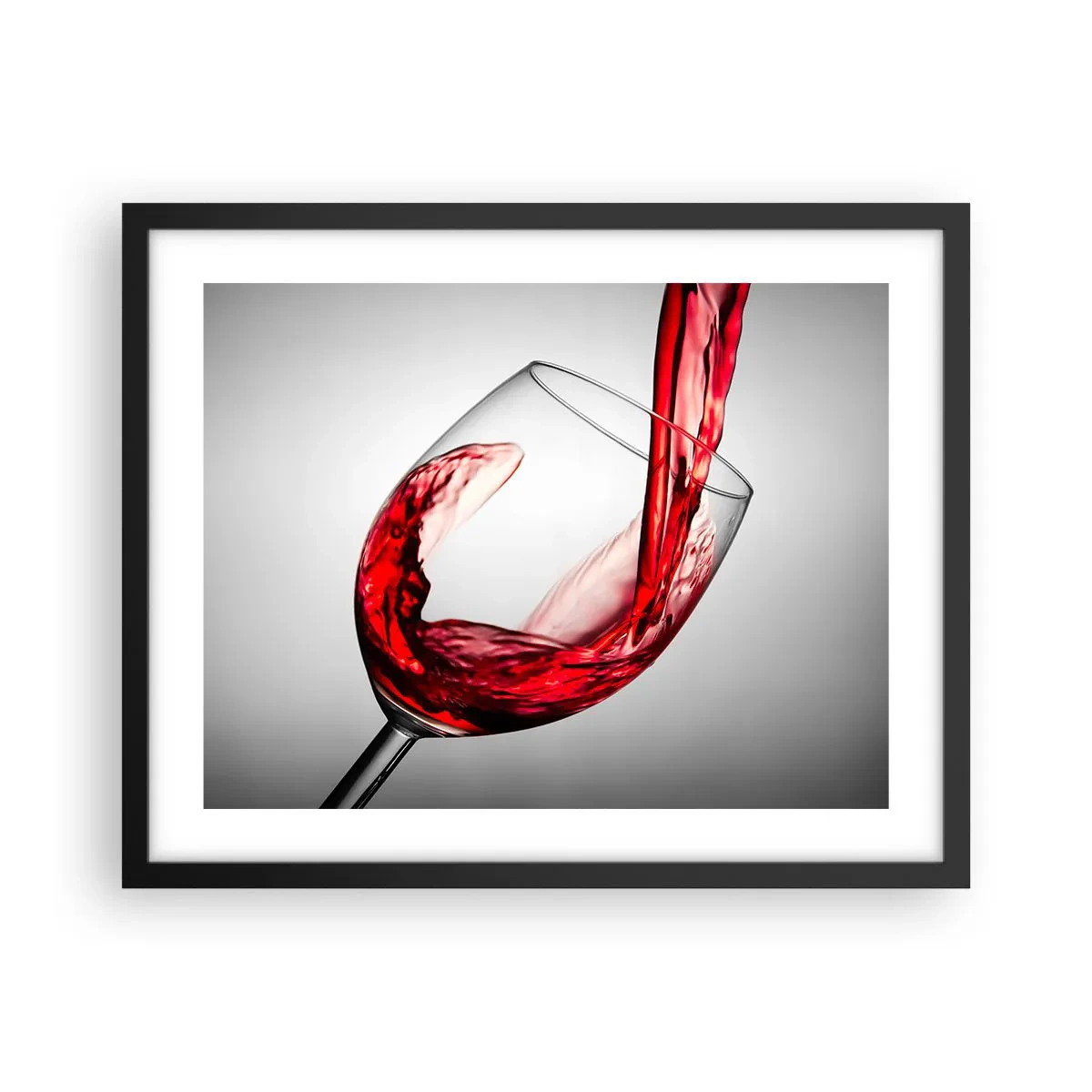 Poster in einem schwarzem Rahmen - Farbe – Bewegung – Klang - 50x40 cm