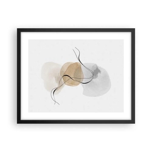 Poster in einem schwarzem Rahmen - Luftperlen - 50x40 cm