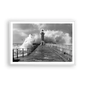 Poster in einem weißen Rahmen - Furchtlos - 91x61 cm