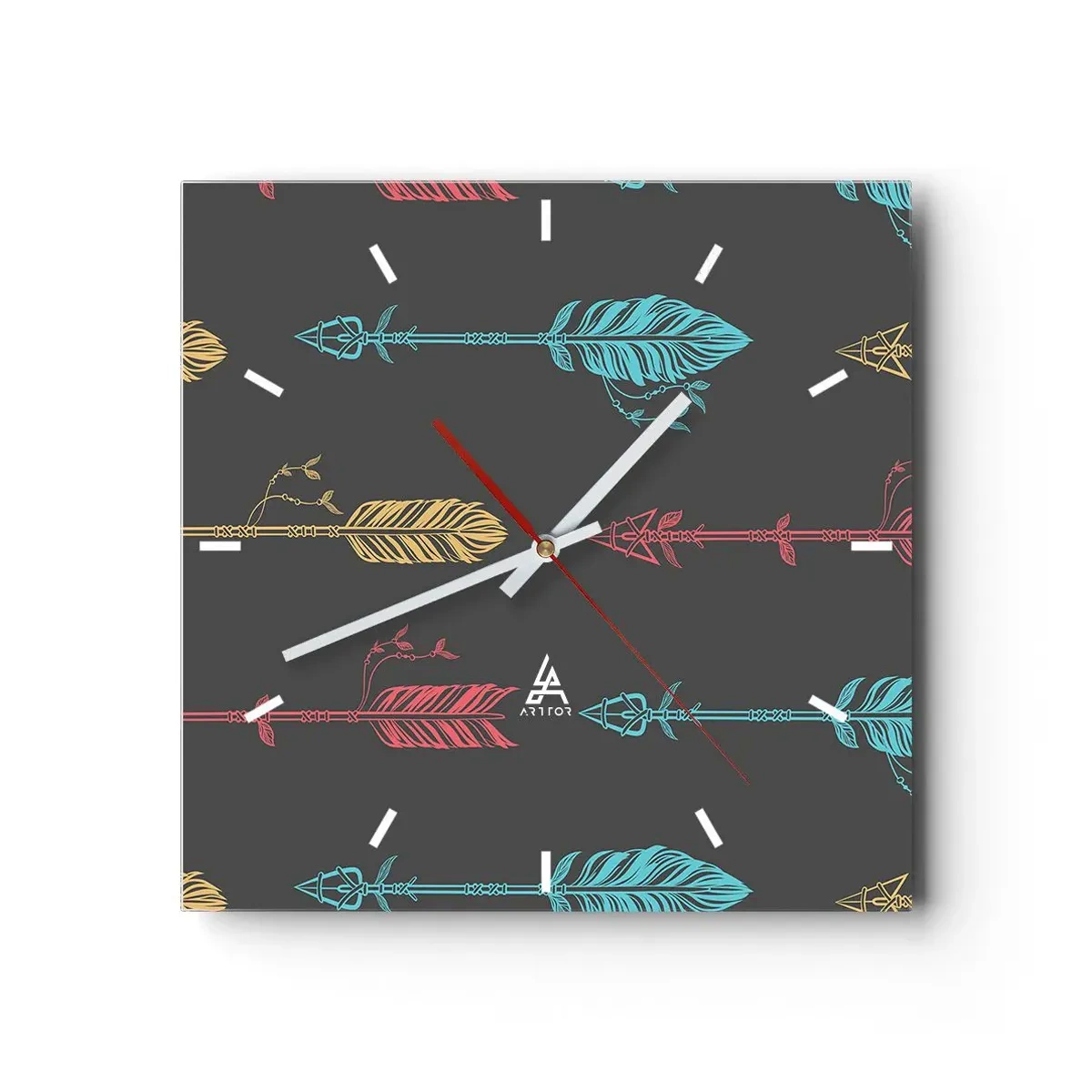 Wanduhr - Glasuhr - In der Verordnung - 40x40 cm