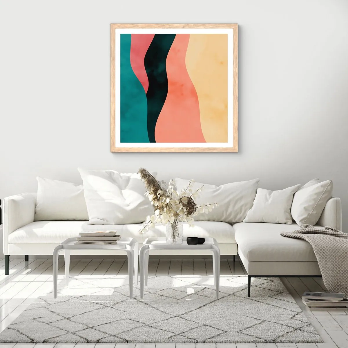 Poster in einem Rahmen aus heller Eiche - Konforme Nichtkonformität - 40x40 cm