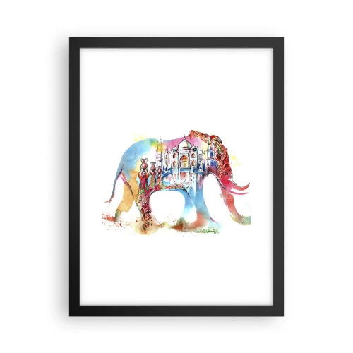 Poster in einem schwarzem Rahmen - Indien – die Aura der Liebe - 30x40 cm