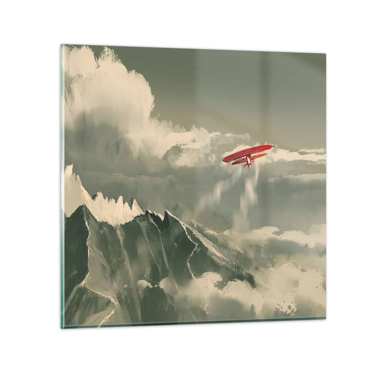 Glasbild - Bild auf glas - Furchtloser Pionier - 70x70 cm