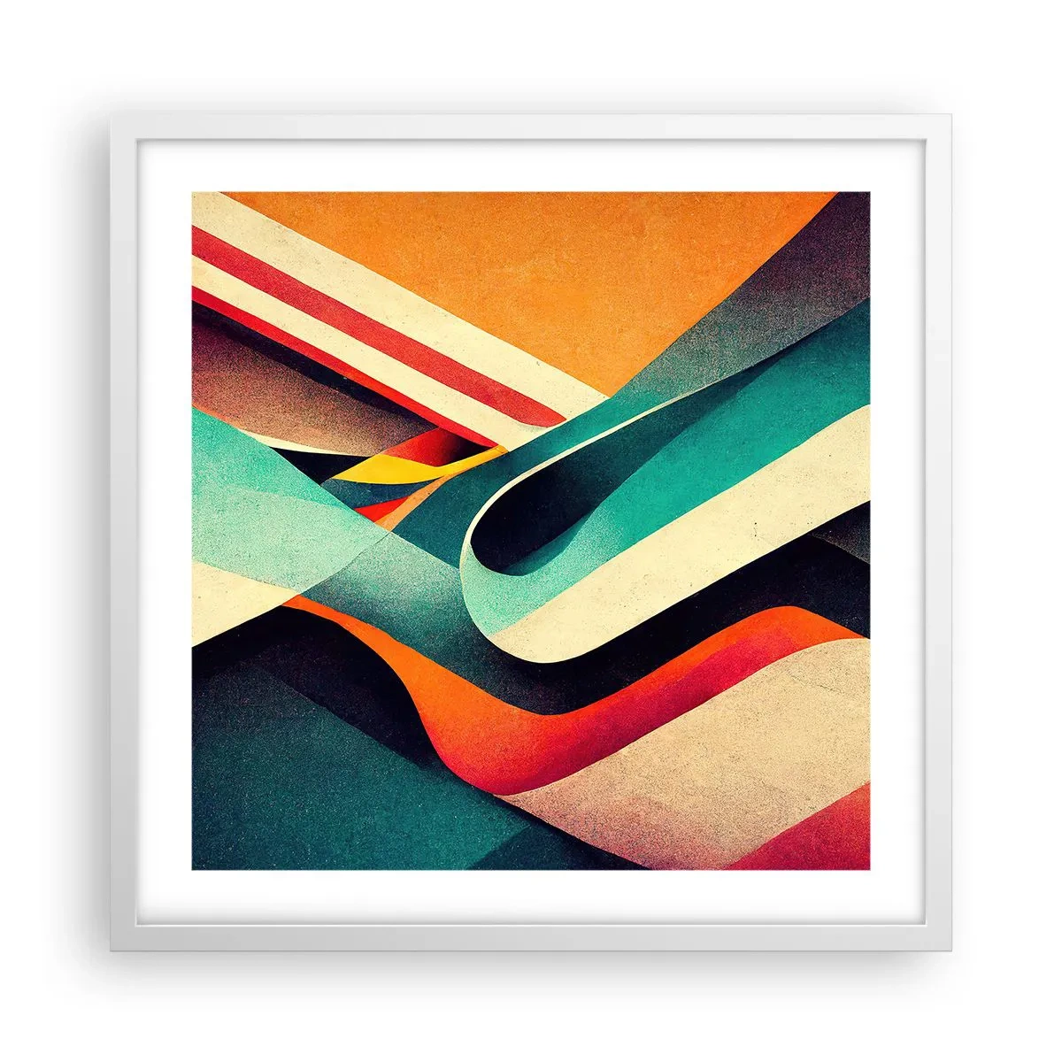 Poster in einem weißen Rahmen - Intensive Komposition - 50x50 cm