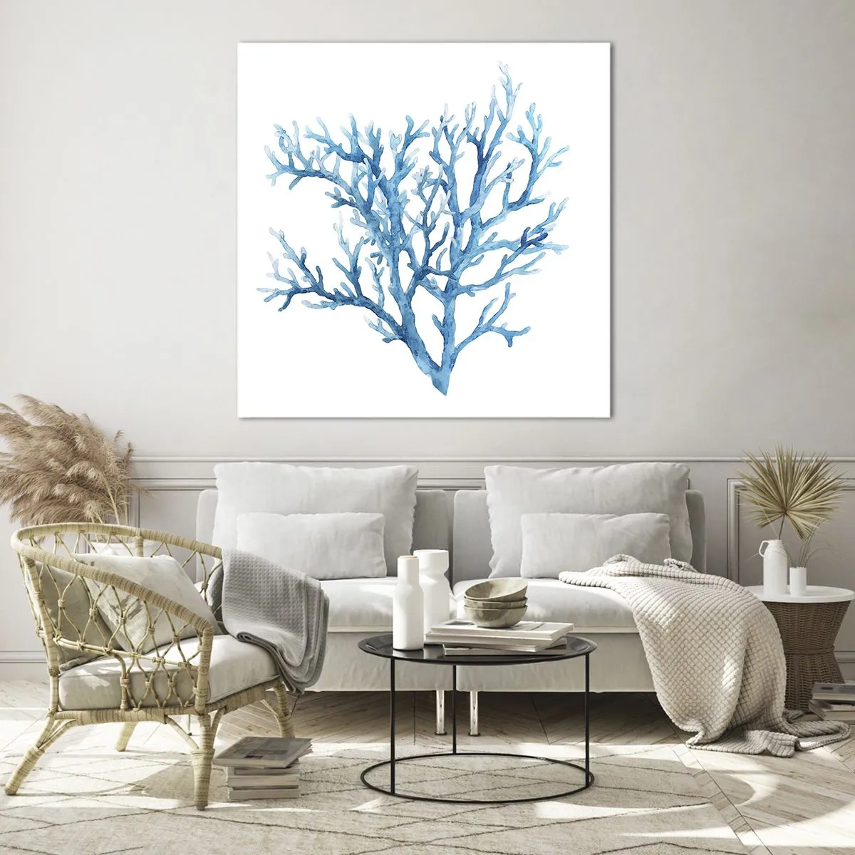 Glasbild - Bild auf glas - Nautisches Filigran - 30x30 cm