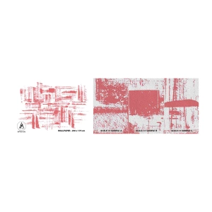 Fototapeten Muster Premium Sand - Die rote Stadt - Abstraktion, Grafik, Malerei - 100x30 cm