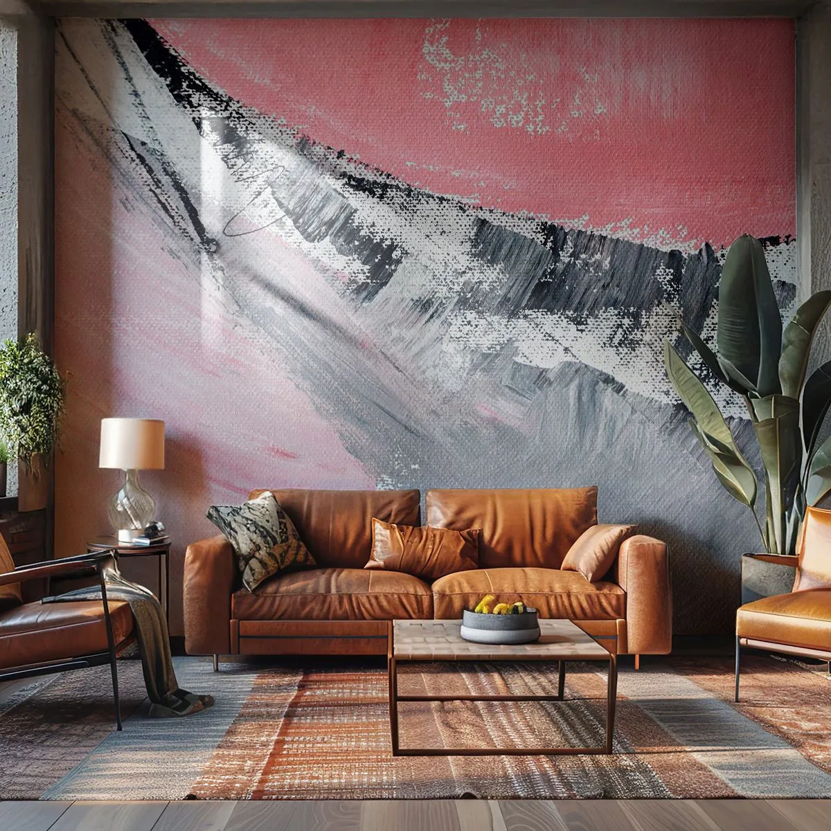 Fototapete Standard Eco - Passende Komposition - Abstraktion, Stück, Pastellfarben - 200x140 cm