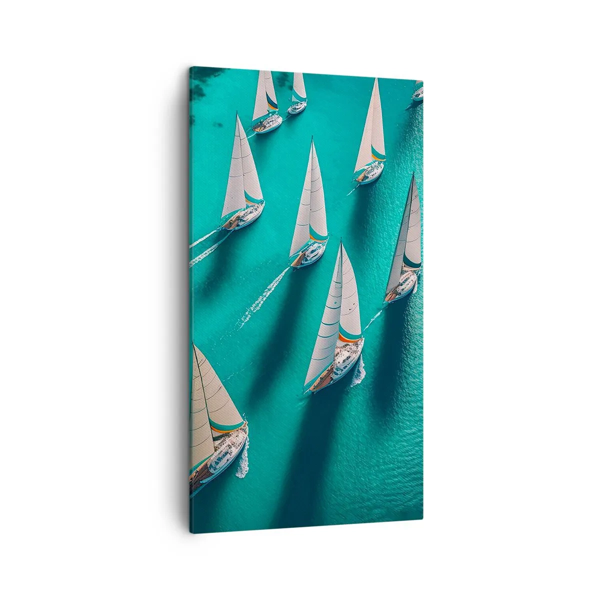 Bild auf Leinwand - Leinwandbild - Im Wettbewerb mit dem Wind - 45x80 cm