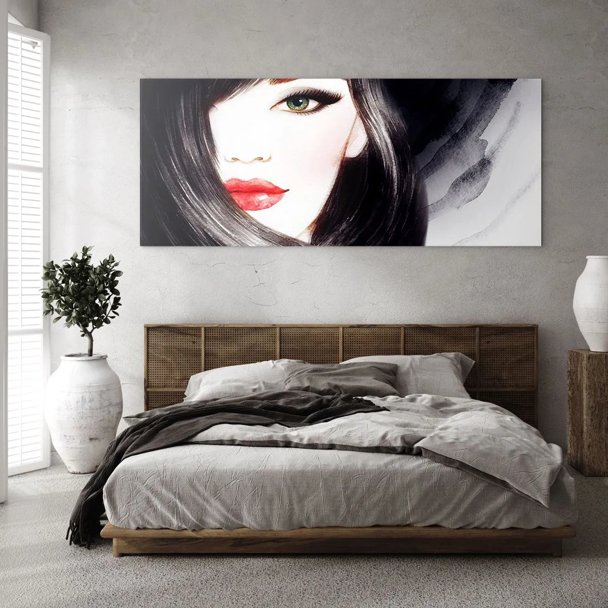 Glasbild - Bild auf glas - Saphir-Optik - 100x40 cm