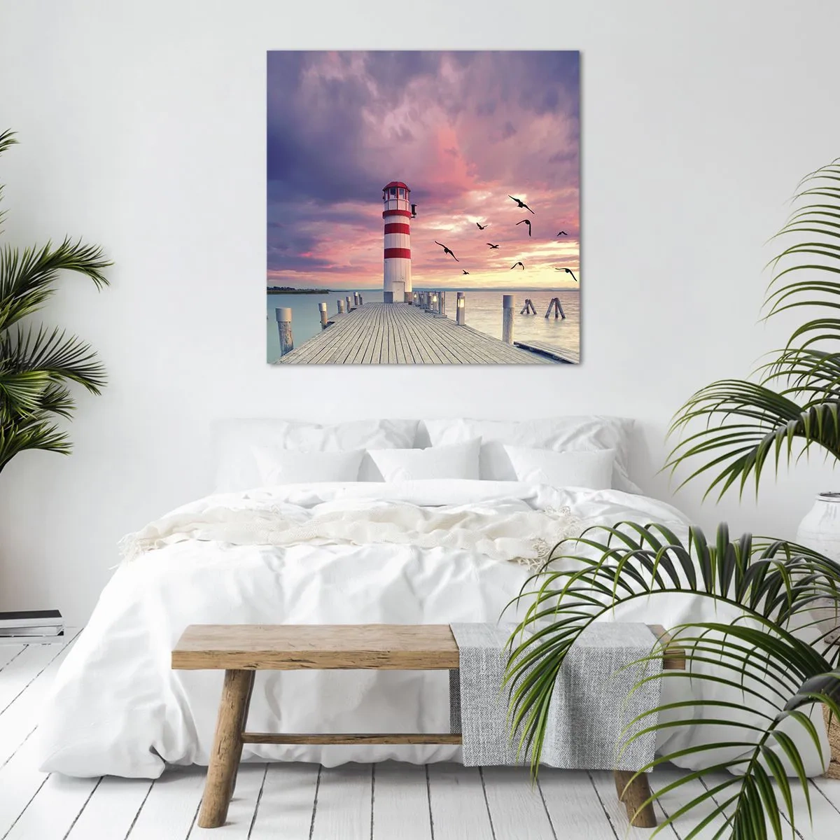 Bild auf Leinwand - Leinwandbild - Es ist Zeit zum Hafen zu gehen - 70x70 cm