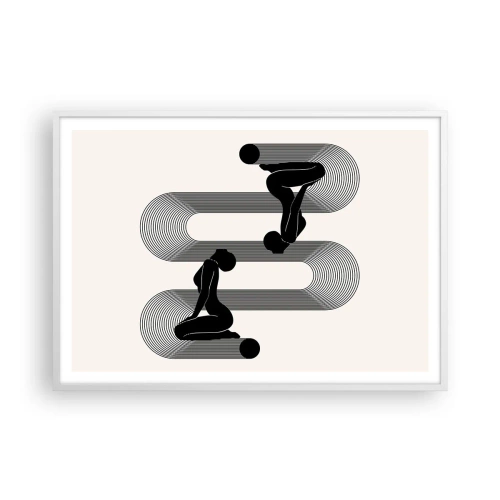 Poster in einem weißen Rahmen - Sinnliche Symmetrie - 100x70 cm