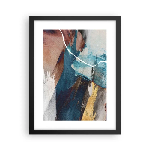 Poster in einem schwarzem Rahmen - Großzügig und mit Energie - 30x40 cm