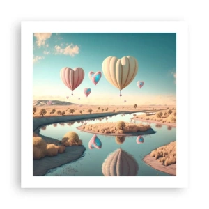 Poster - Dank Liebe steigt man auf - 50x50 cm