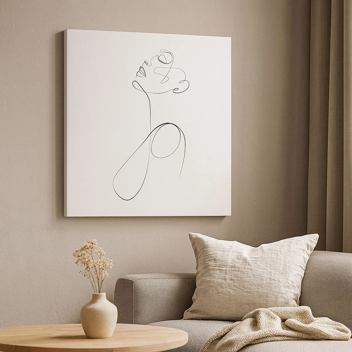 Bild auf Leinwand - Leinwandbild - Versunken in Träumen - 30x30 cm