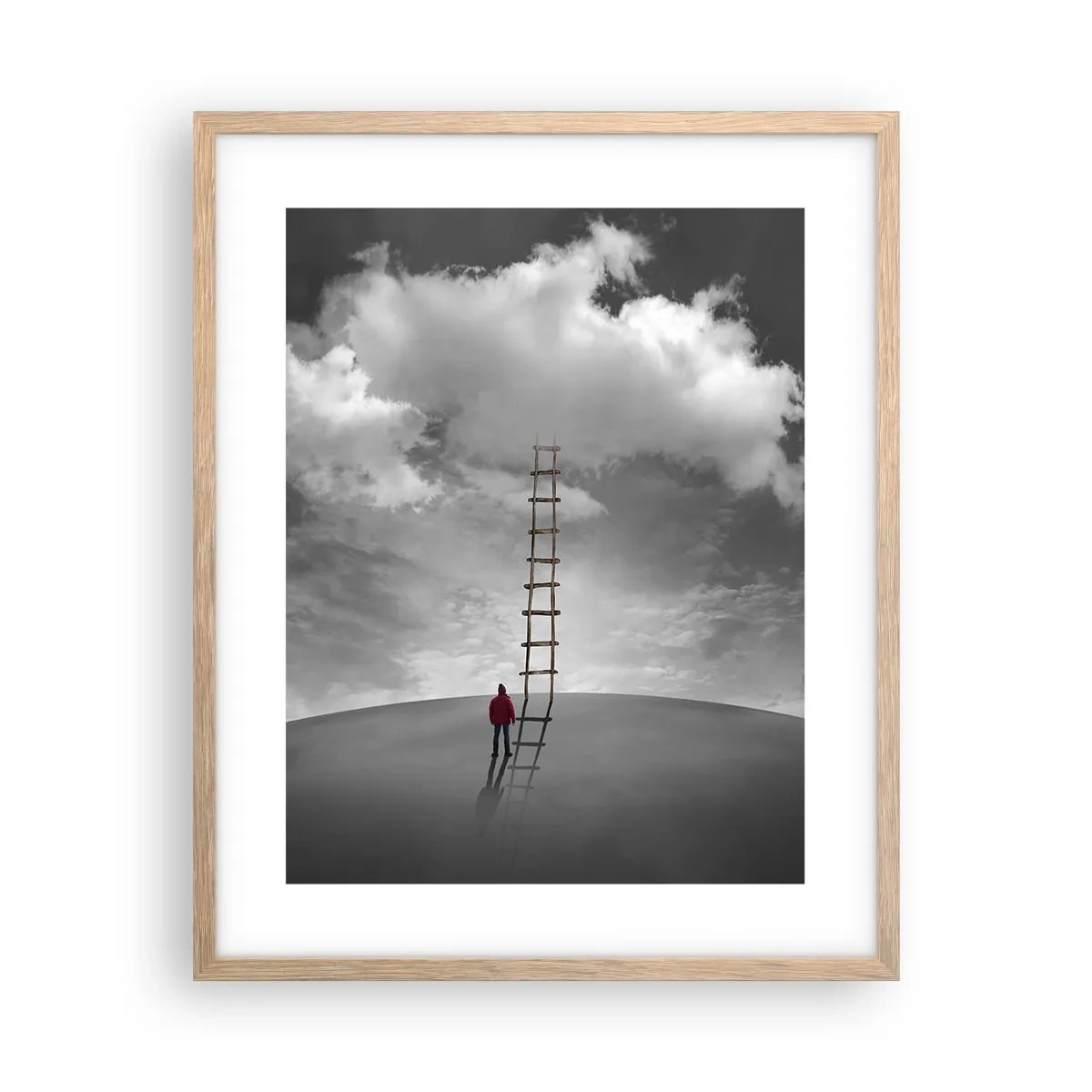 Poster in einem Rahmen aus heller Eiche - Alles ist möglich - 40x50 cm