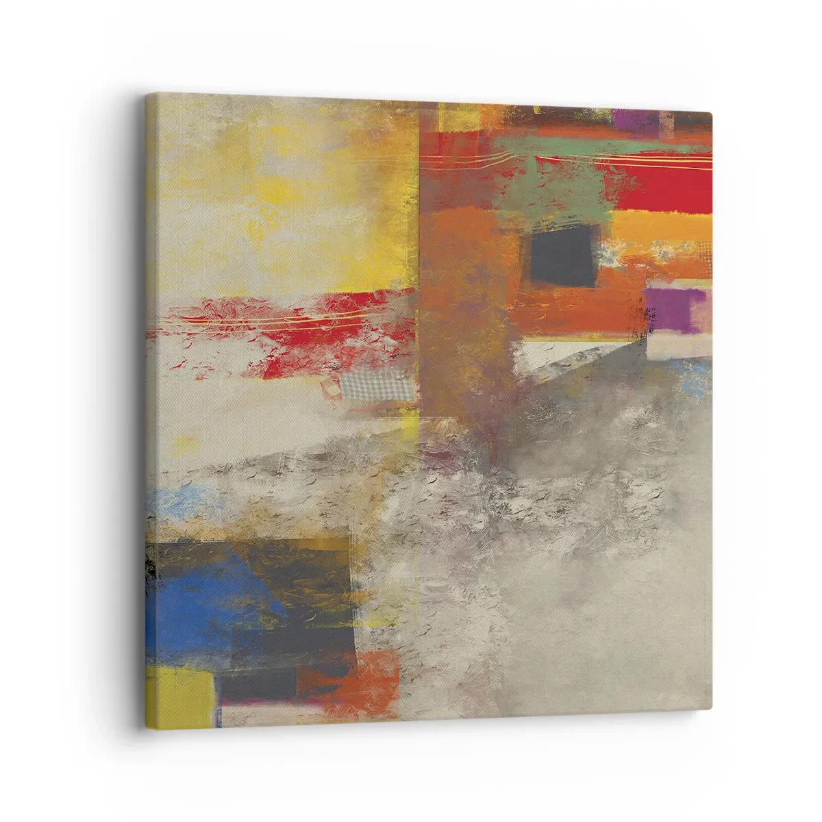 Bild auf Leinwand - Leinwandbild - Geometrie der Farben - 30x30 cm