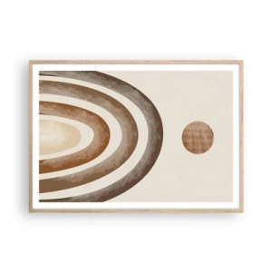 Poster in einem Rahmen aus heller Eiche - In einer weit entfernten Galaxie - 100x70 cm