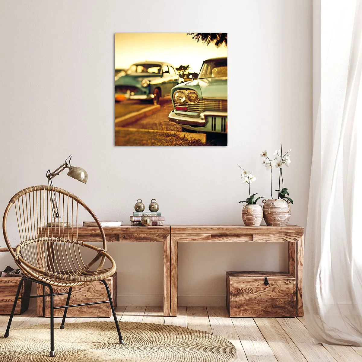 Bild auf Leinwand - Leinwandbild - Wir werden abwarten und sehen - 40x40 cm